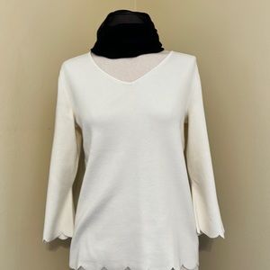 Talbots Petite Large Cream Sweater